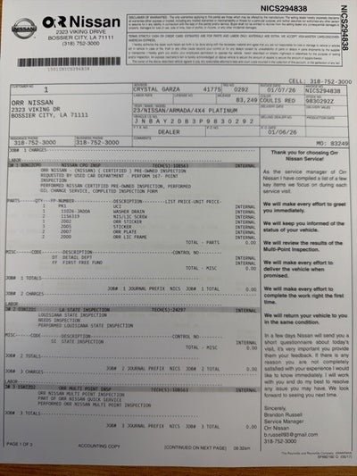 2023 Nissan Armada Platinum