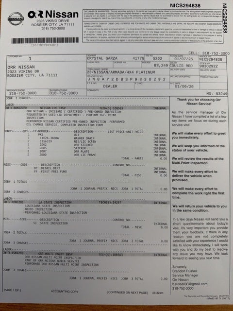 2023 Nissan Armada Platinum