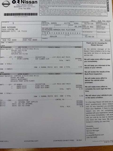 2023 Nissan Armada Platinum