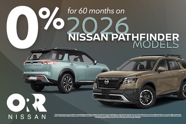 0% for 60 Months on 2026 Nissan Pathfinder