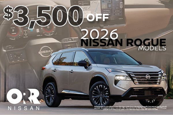 3500 OFF on 2026 Nissan Rouge