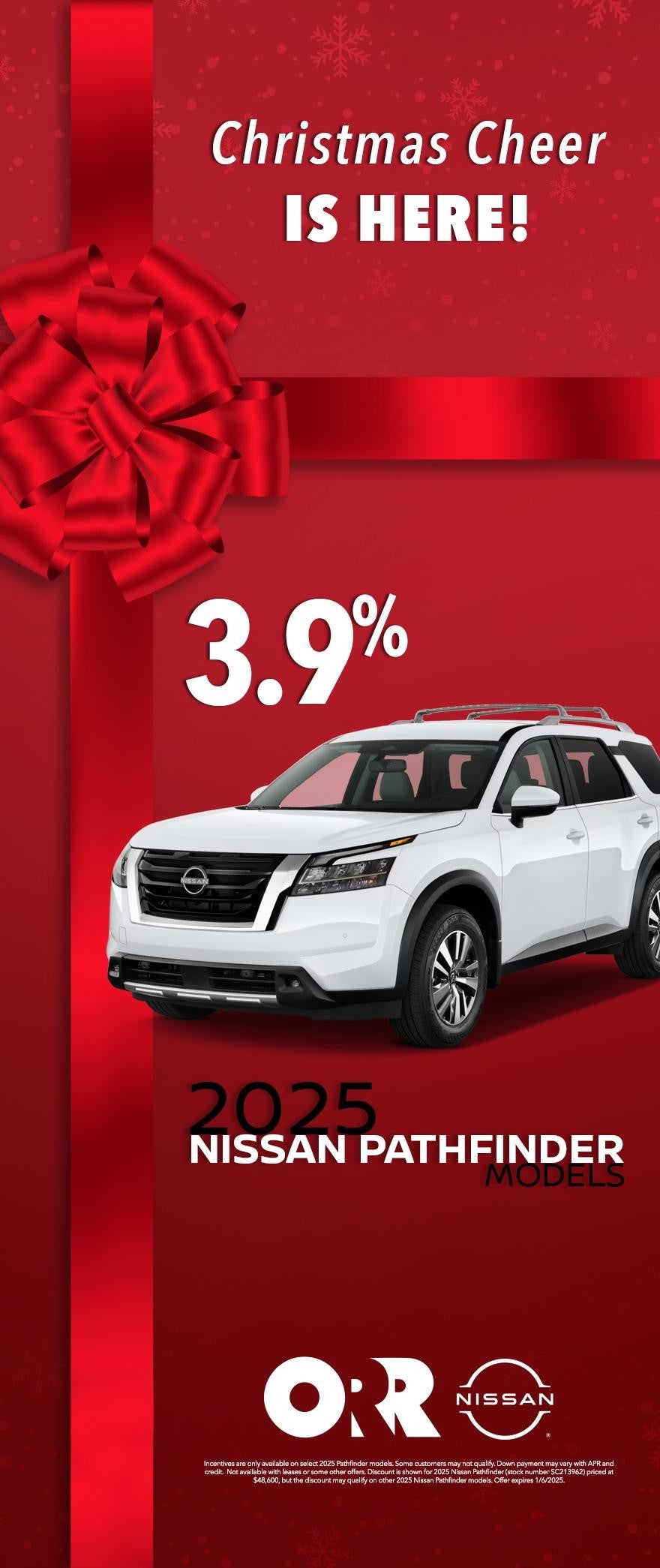 3.9% 2025 Nissan Pathfinder Models